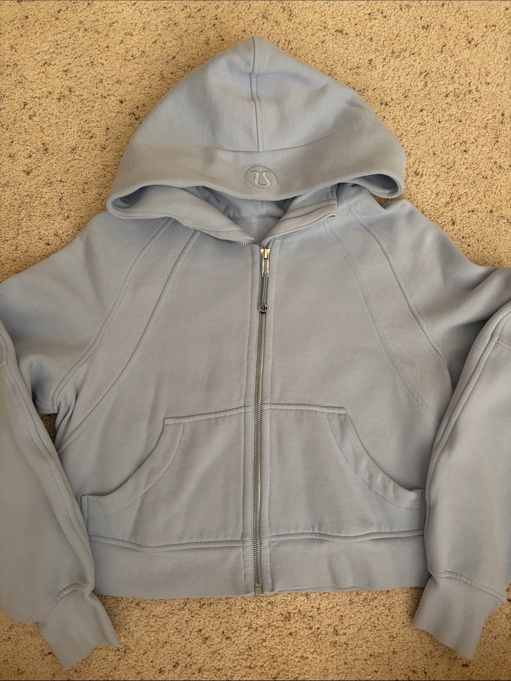 lululemon Pale Blue Full-Zip Scuba Hoodie XS/S